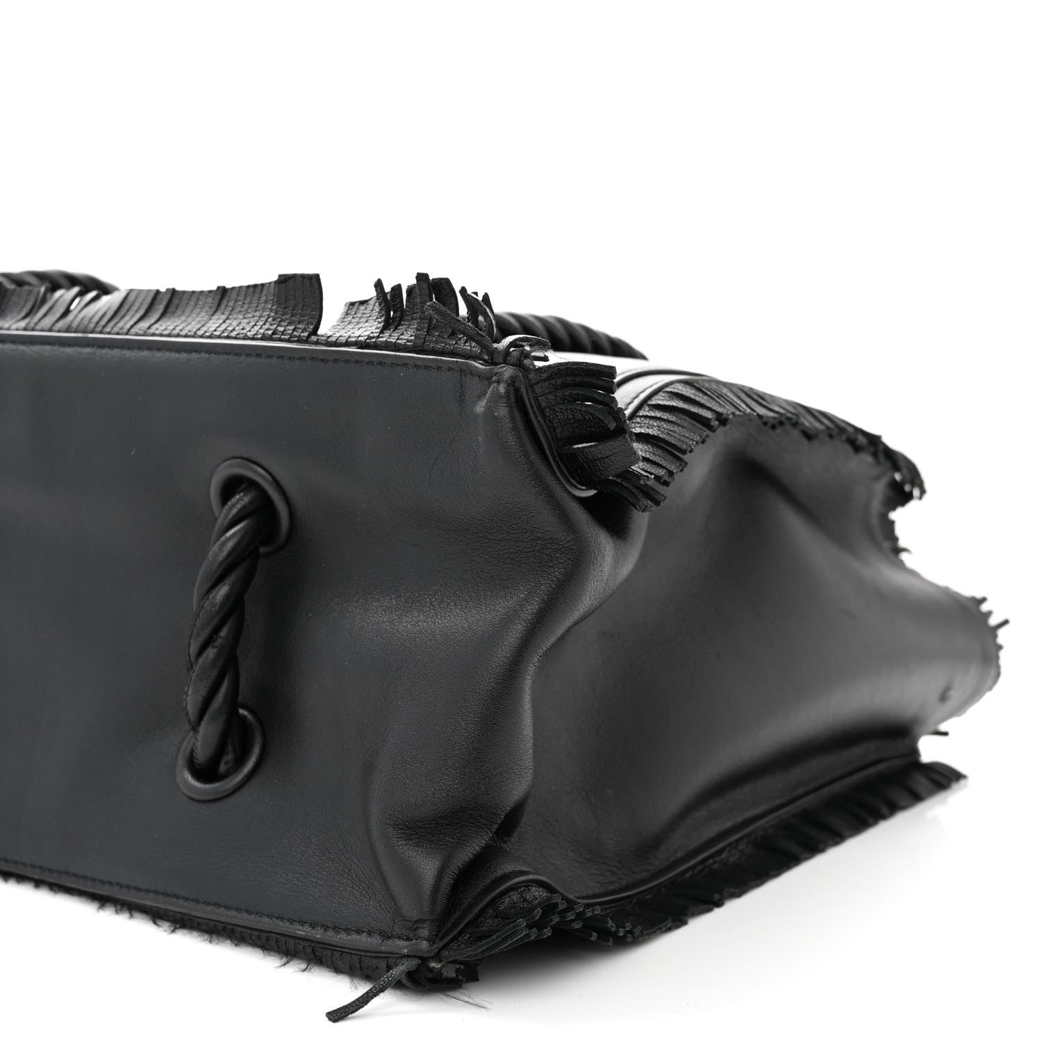 Valentino Garavani Calfskin The Rope Shopper Black 10 of 11