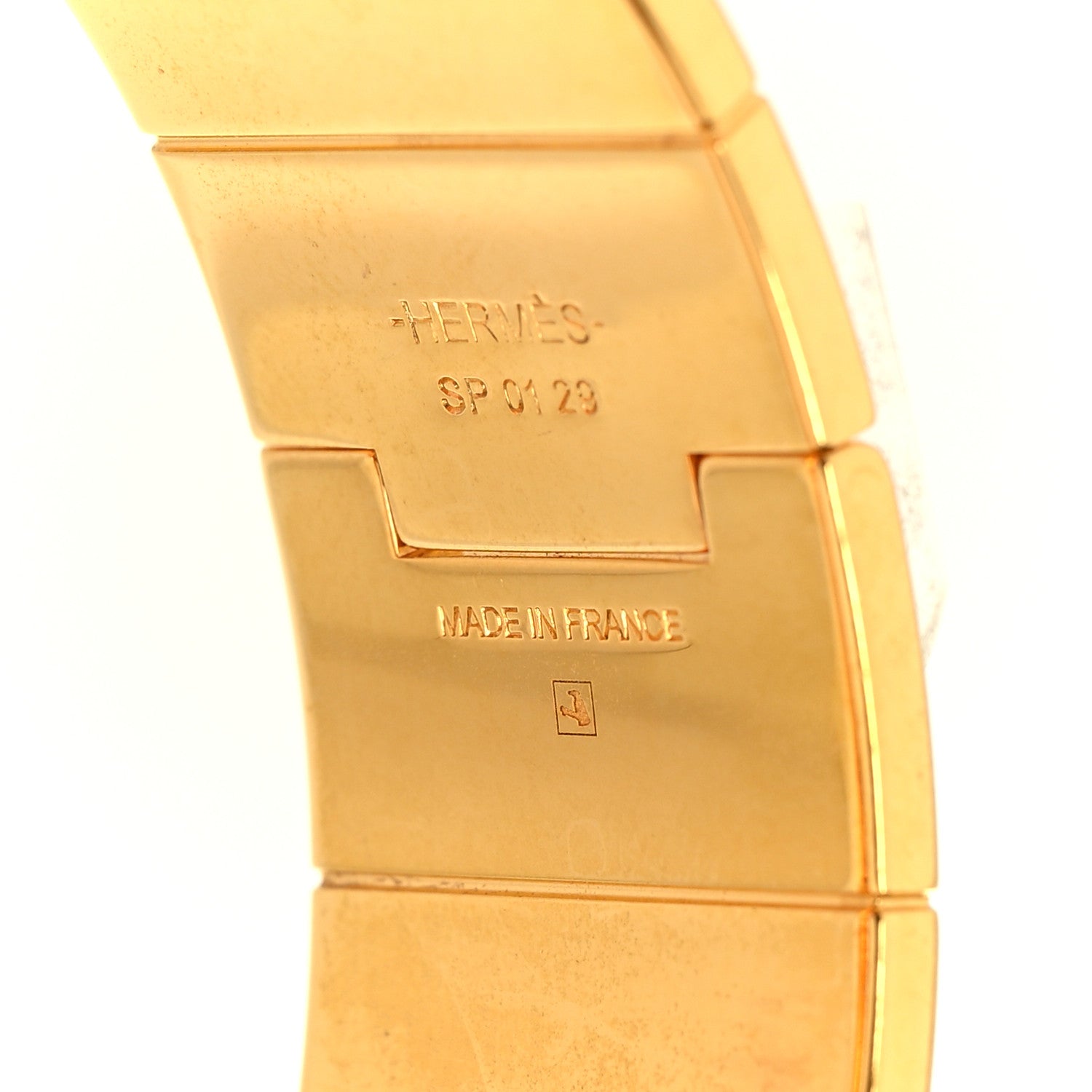 Hermes Enamel Printed Wide Hinged Bracelet S 4 of 5