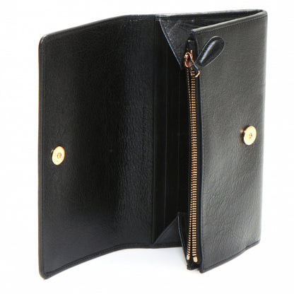Balenciaga Agneau Giant 12 Rose Gold Hardware Money Wallet Black 5 of 7