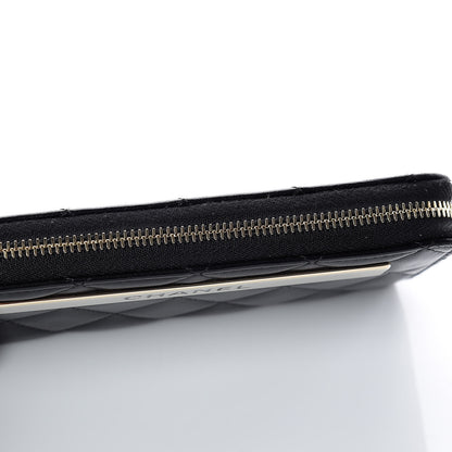 Chanel Lambskin Quilted Small Trendy CC Zip Around Wallet Black 14 of 14