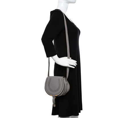 Chloe Calfskin Mini Marcie Round Crossbody Bag Cashmere Grey 2 of 12