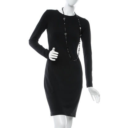 Chanel Ruthenium Beaded CC Long Necklace Black 2 of 7