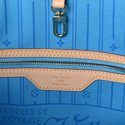 Louis Vuitton Monogram My LV Heritage Neverfull MM Blue Clair Rouge 7 of 11