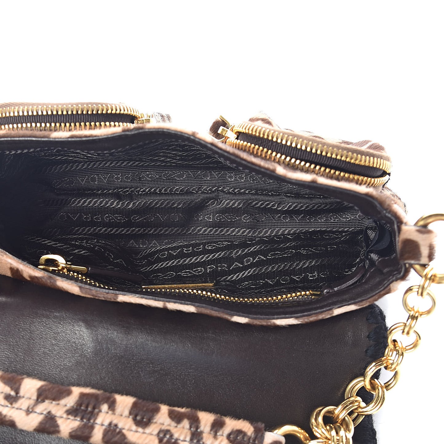 Calf Hair Giraffe Print Shoulder Bag