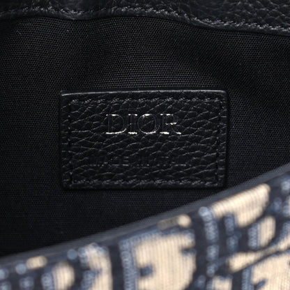 Christian Dior Oblique Saddle Messenger Pouch Beige Black 7 of 10