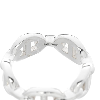 Hermes Sterling Silver PM Chaine d'Ancre Enchainee Band Ring 54 6.75 8 of 16