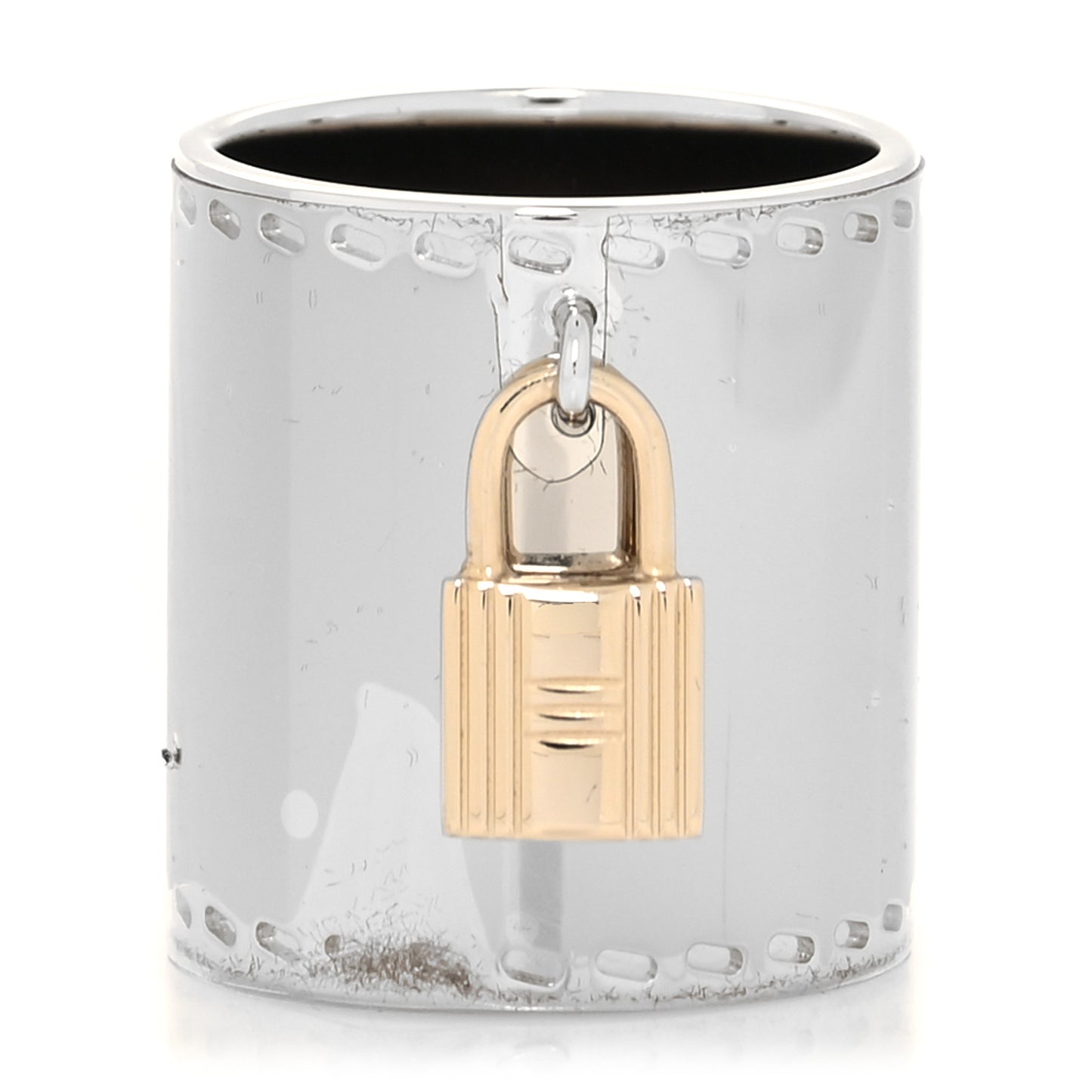Permabrass Cadenas Charm Scarf Ring Silver Gold