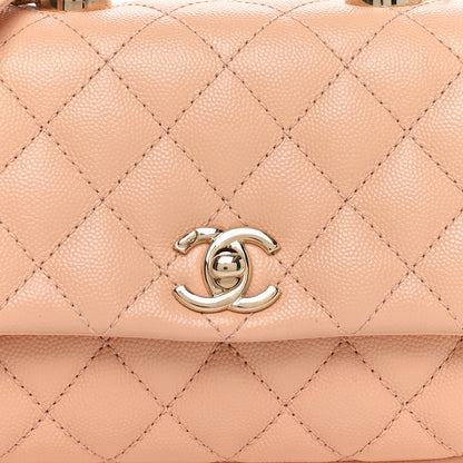 Chanel Caviar Quilted Extra Mini Coco Handle Flap Light Pink 8 of 11