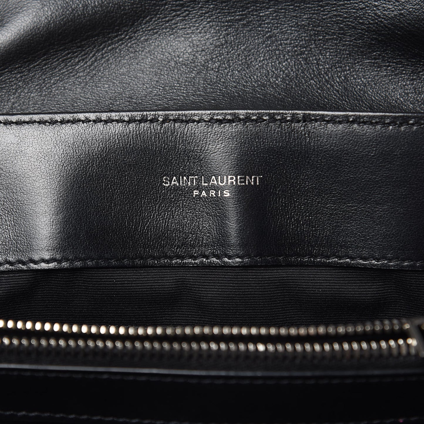 Calfskin Y Quilted Monogram Medium Loulou Chain Satchel Black