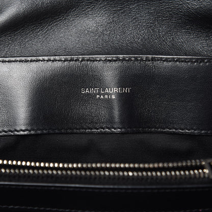 Saint Laurent Calfskin Y Quilted Monogram Medium Loulou Chain Satchel Black 6 of 11