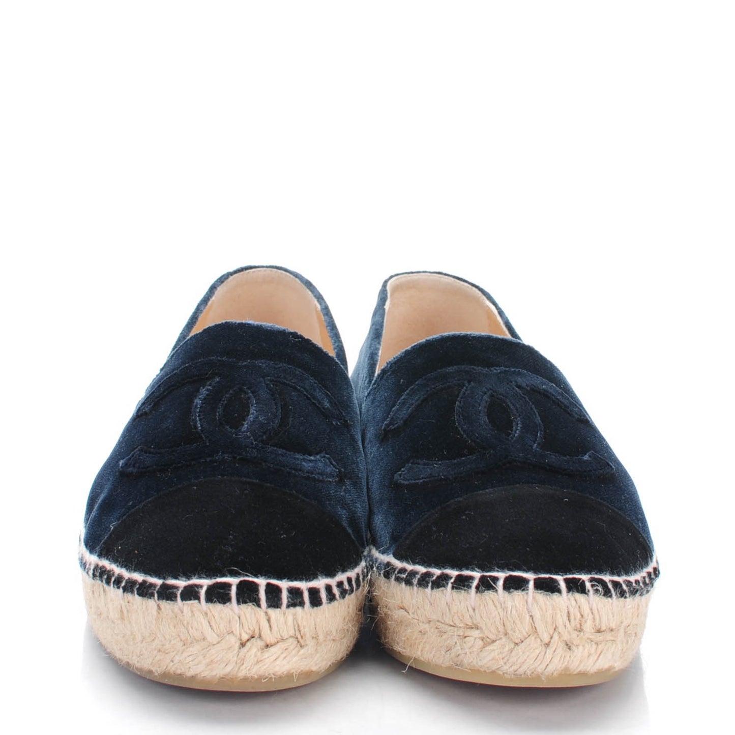 Velvet CC Espadrilles 37 Navy Black
