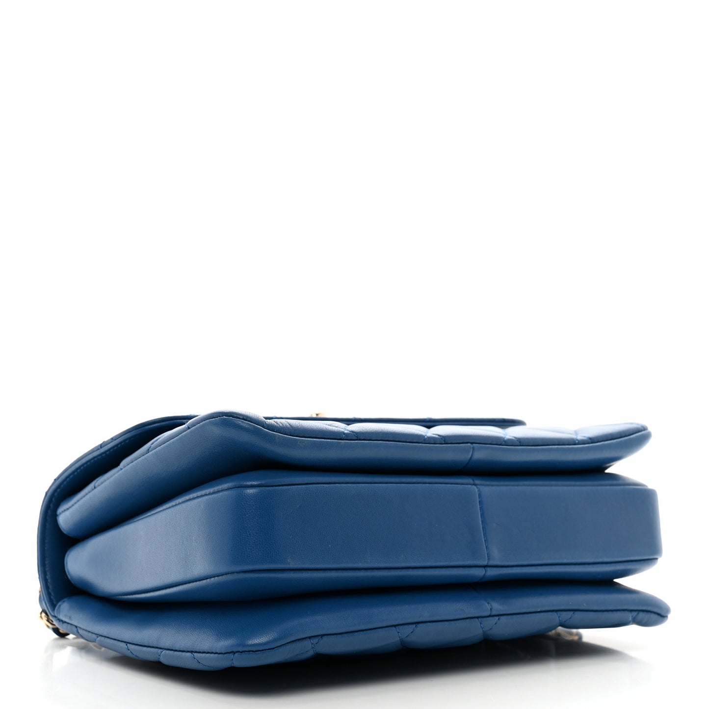 Lambskin Quilted Small Trendy CC Flap Dual Handle Bag Blue