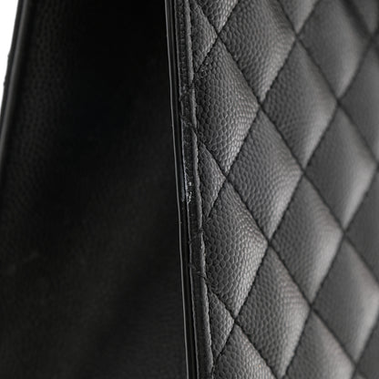 Saint Laurent Grain De Poudre Textured Mixed Matelasse Large Triquilt Monogram Monochrome Satchel Black 15 of 15