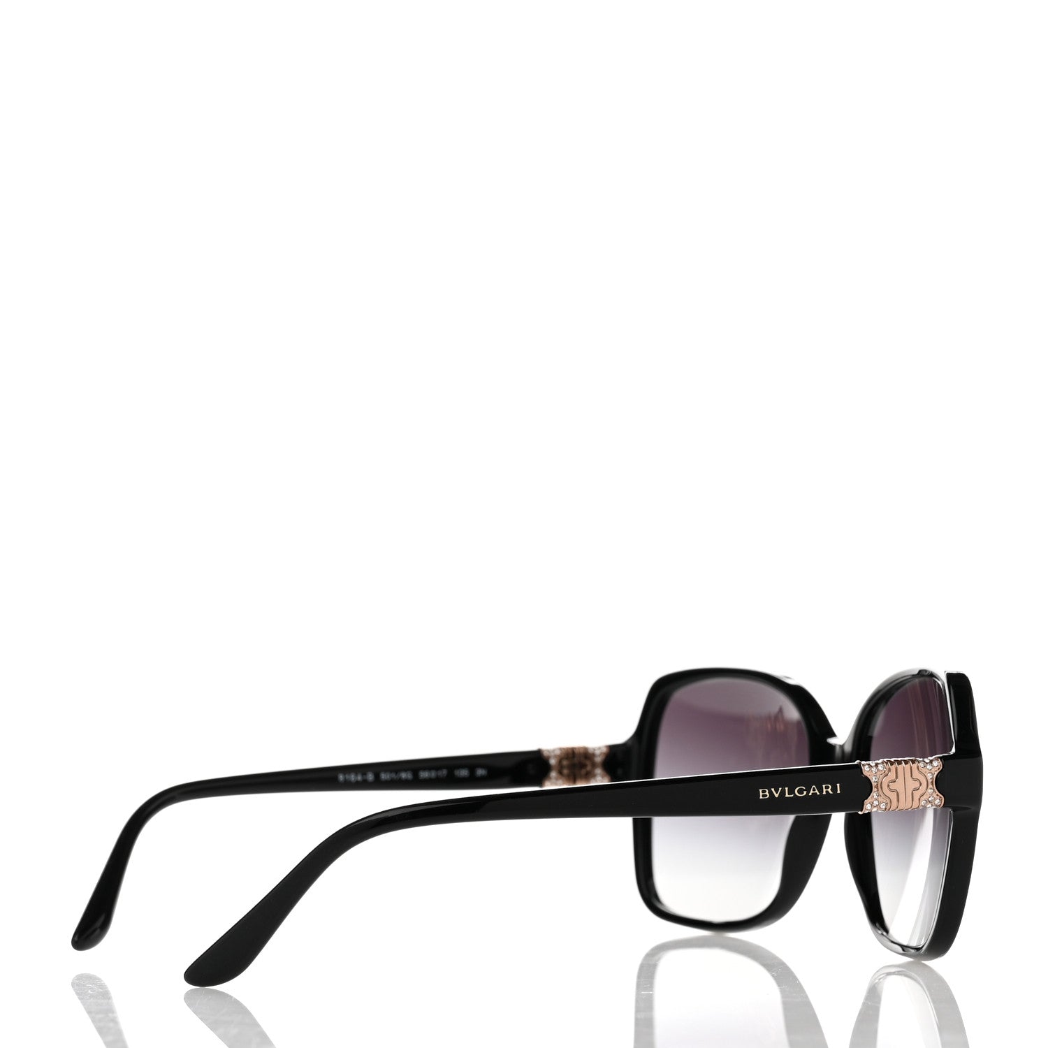 Bulgari Oversized Sunglasses 8164-B Black 4 of 8