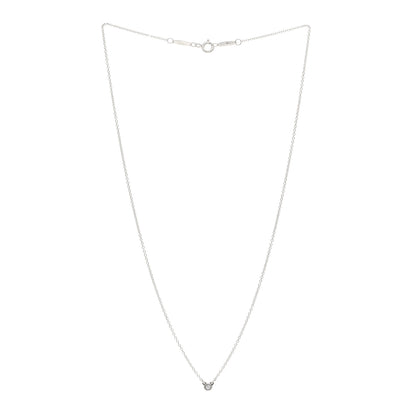 Tiffany Sterling Silver Diamond .03ct Elsa Peretti Diamonds by the Yard Pendant Necklace 3 of 4