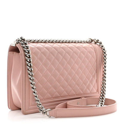 Chanel Lambskin Quilted New Medium Boy Flap Light Pink 3 of 14
