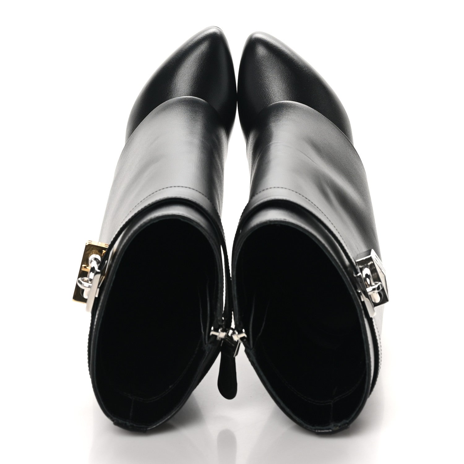 Givenchy Calfskin Shark Lock Ankle Boots 38 Black 1665625