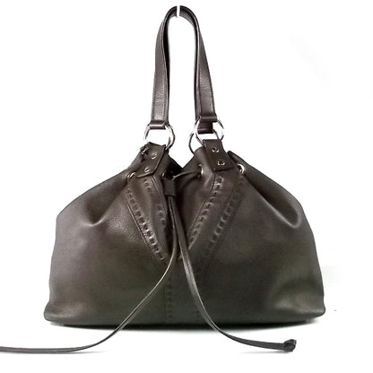 Saint Laurent Leather Reversible Tote Gold/Brown 2 of 10