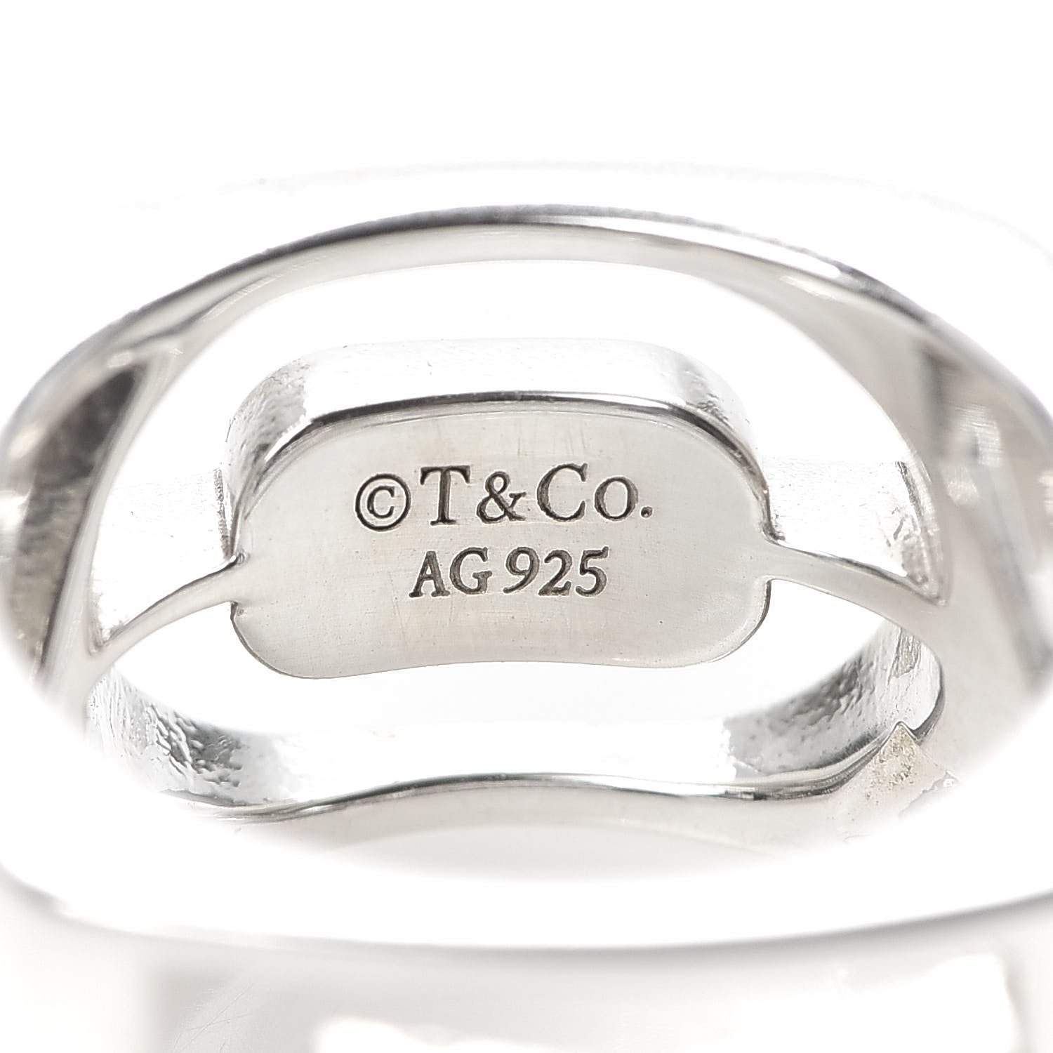 Tiffany Sterling Silver Era Love Square Ring 55 7.25 6 of 6