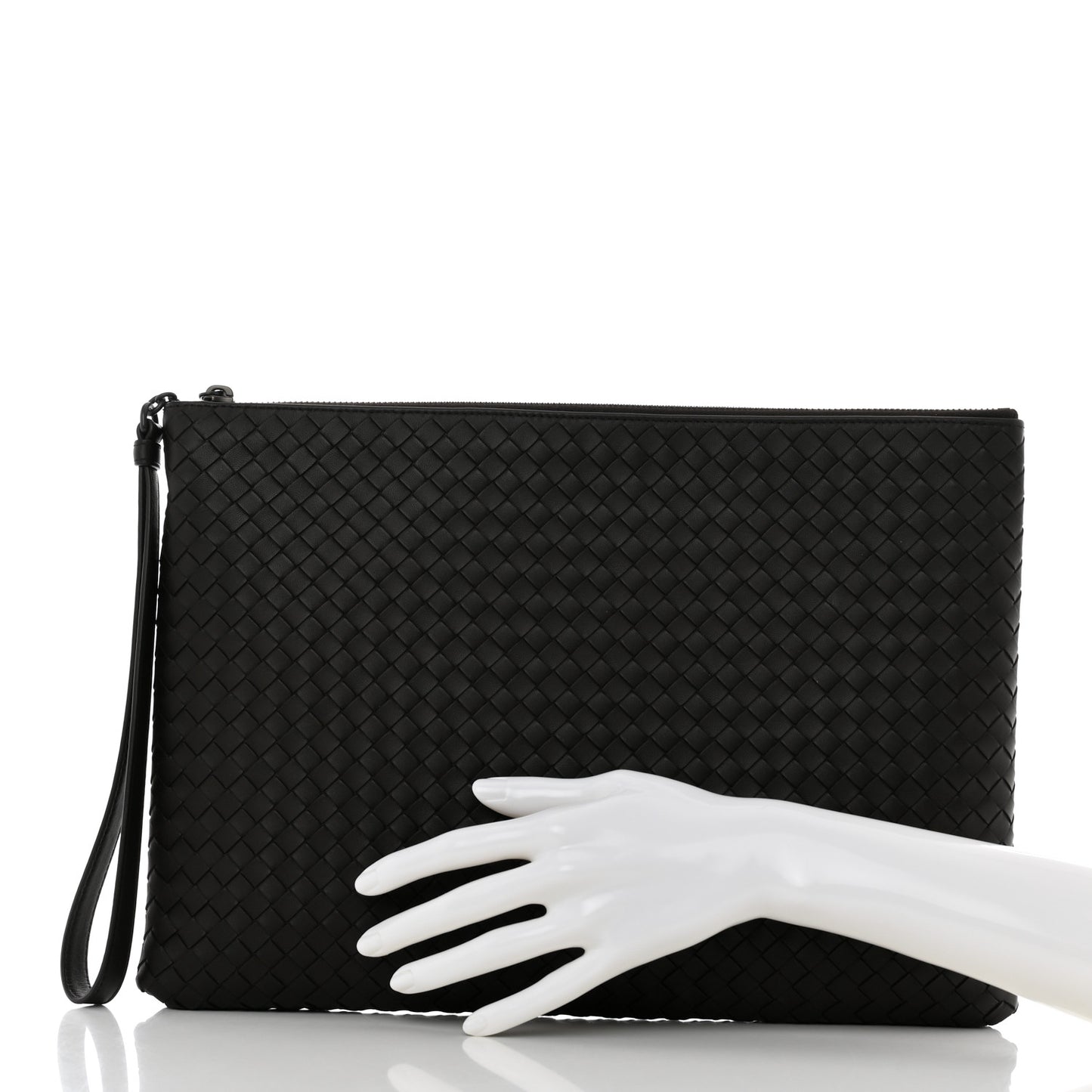Nappa Intrecciato Large Zip Pouch