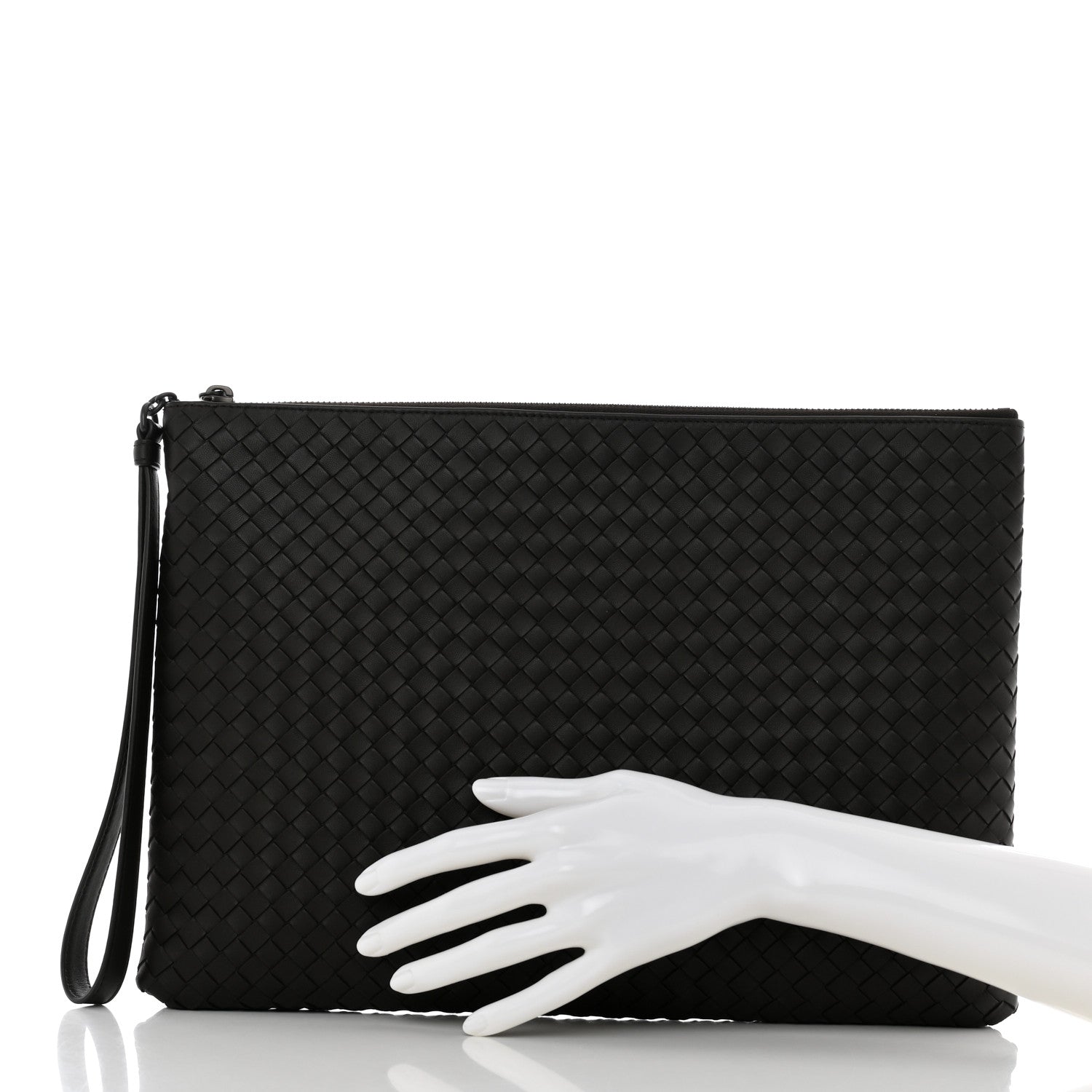 Bottega Veneta Nappa Intrecciato Large Zip Pouch 2 of 8