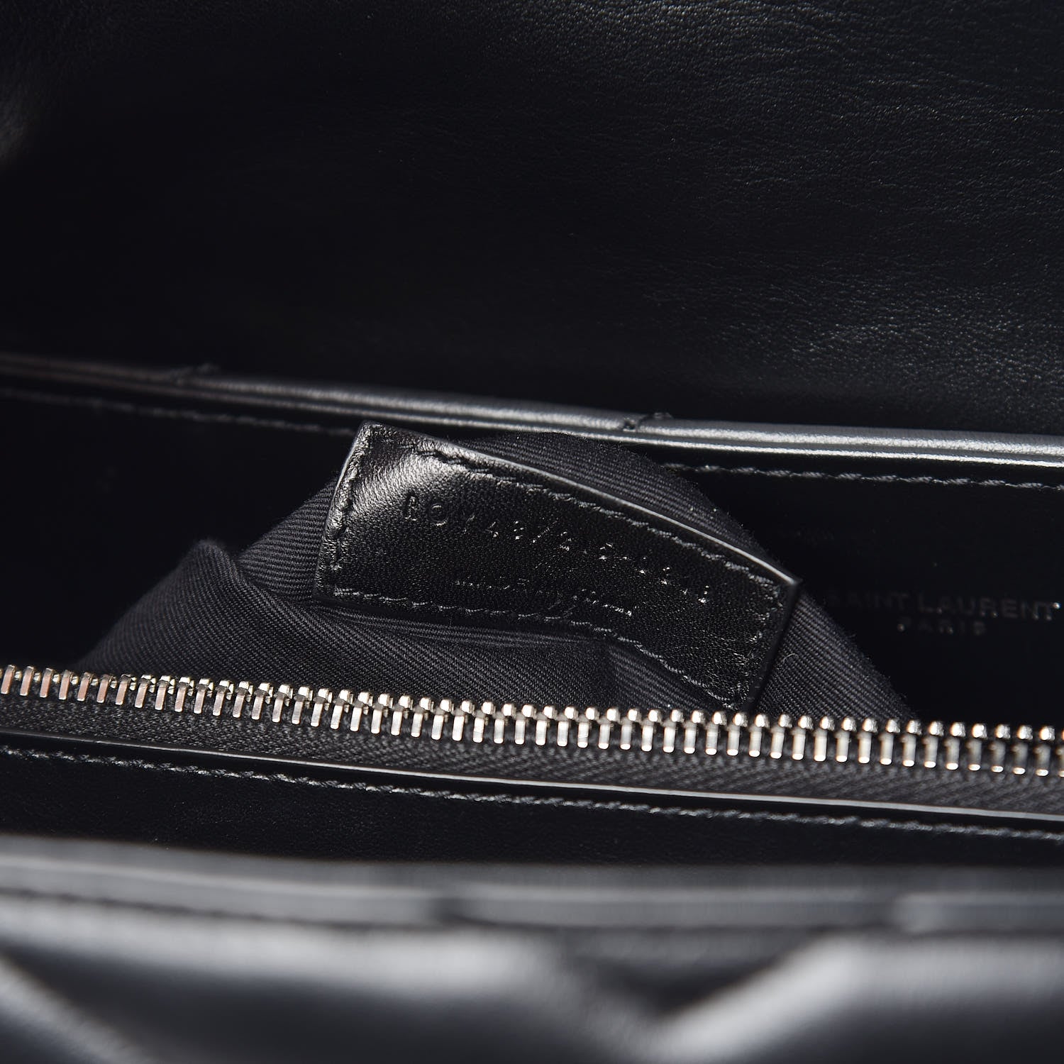 Saint Laurent Calfskin Y Quilted Monogram Large Loulou Chain Satchel Black 9 of 10