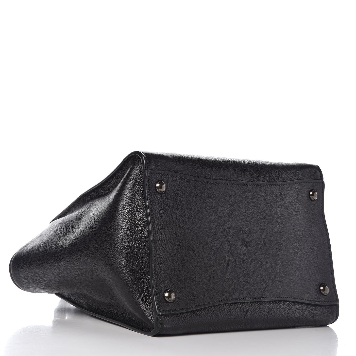 Glace Calf Twin Pocket Tote Black