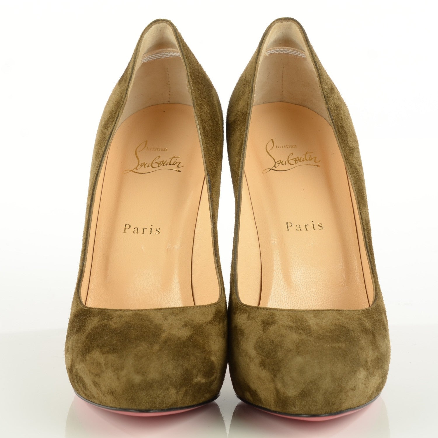 Christian Louboutin Suede New Declic 120 Pumps 39.5 Bronze 2 of 7