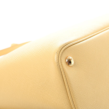 Prada Saffiano Cuir Medium Double Bag Polline 11 of 12