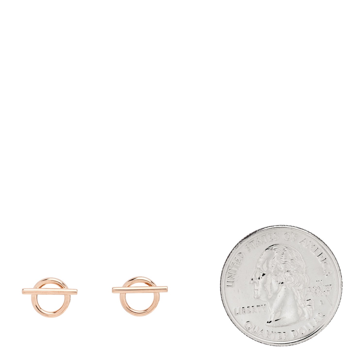Hermes 18K Rose Gold PM Echappee Earrings 2 of 5
