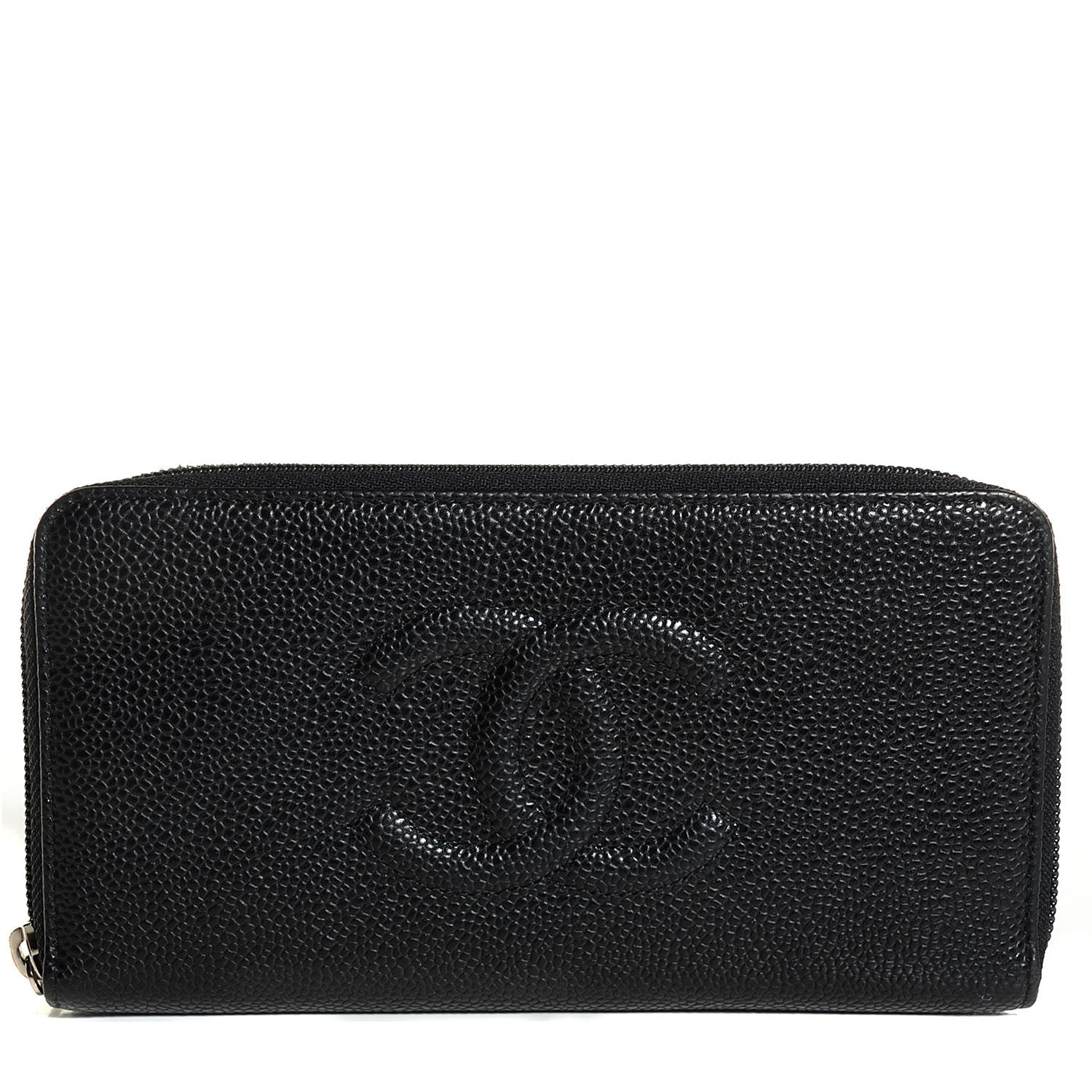 Chanel Caviar Large Timeless CC Zip Around Wallet Black 9 of 16