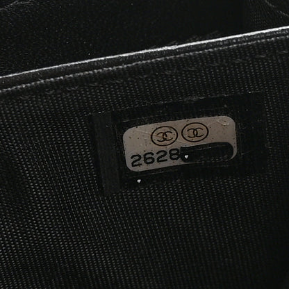 Chanel Lambskin Quilted Pearl My Shoulder Mini French Wallet On Chain WOC Black 8 of 12