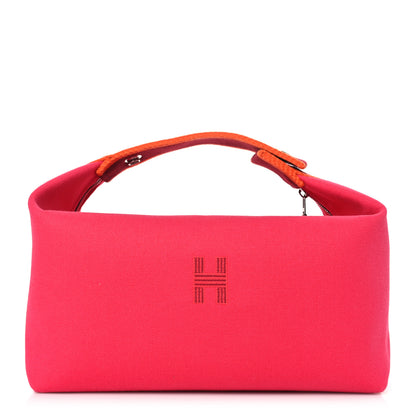 Hermes Canvas Large Bride-A-Brac Pouch Hibiscus 1 of 9