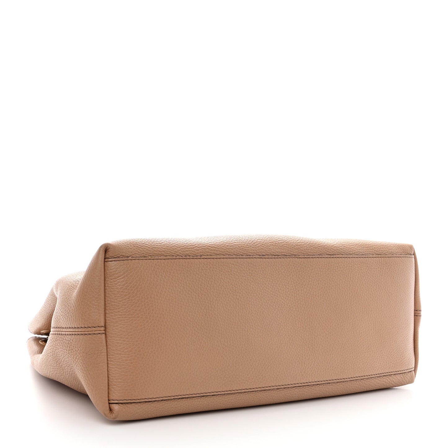 Pebbled Calfskin Medium Soho Chain Shoulder Bag Camelia