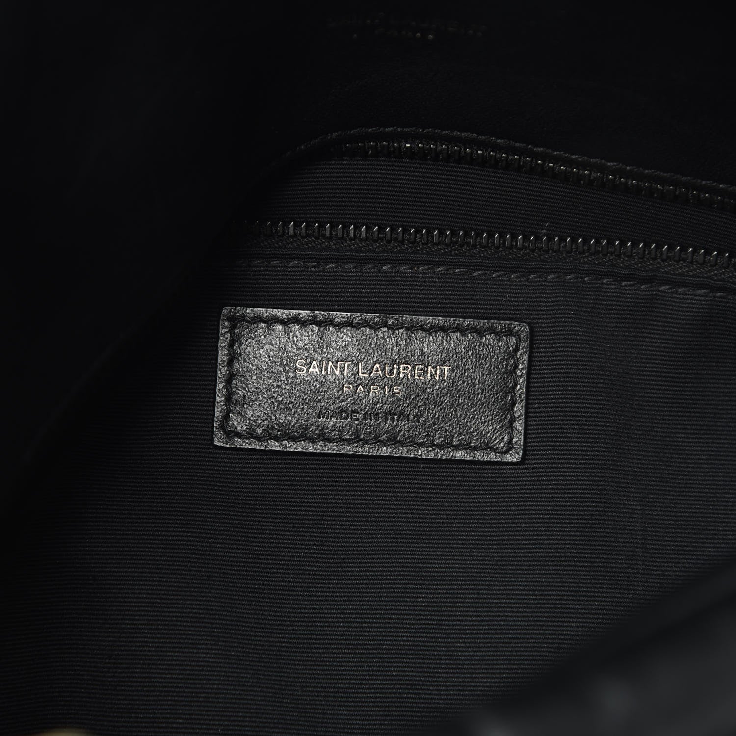 Saint Laurent Lambskin Quilted Medium Loulou Puffer Monogram Chain Satchel Black 6 of 11
