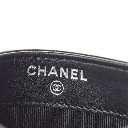 Chanel Aged Calfskin Chevron Quilted Gabrielle Card Holder So Black 7 of 9