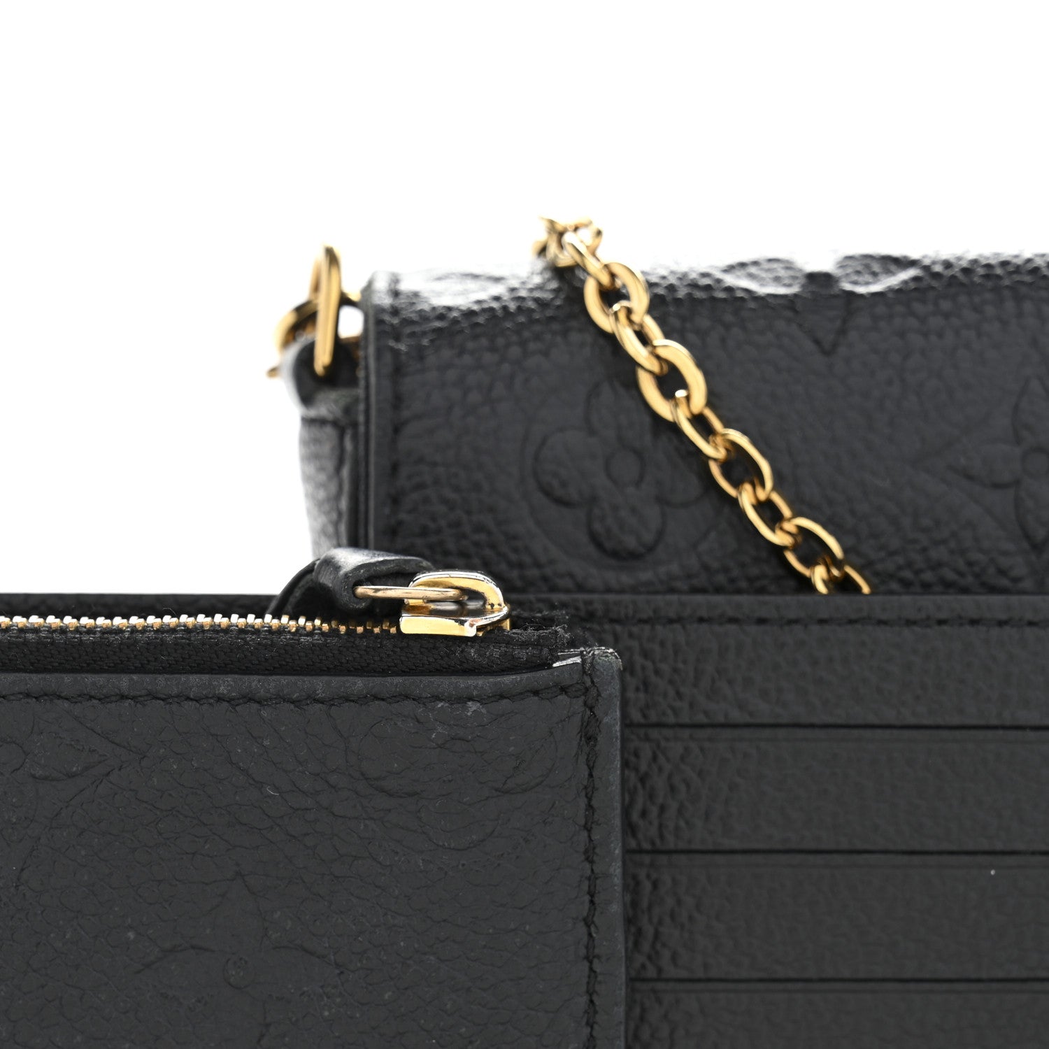 Louis Vuitton Empreinte Pochette Felicie Chain Wallet Black 14 of 14