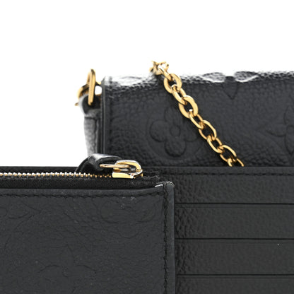 Louis Vuitton Empreinte Pochette Felicie Chain Wallet Black 14 of 14