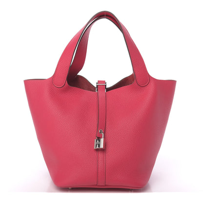 Hermes Taurillon Clemence Picotin Lock 22 MM Rose Extreme 1 of 10