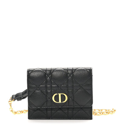 Christian Dior Calfskin Cannage Mini Caro Belt Pouch Black 1 of 10