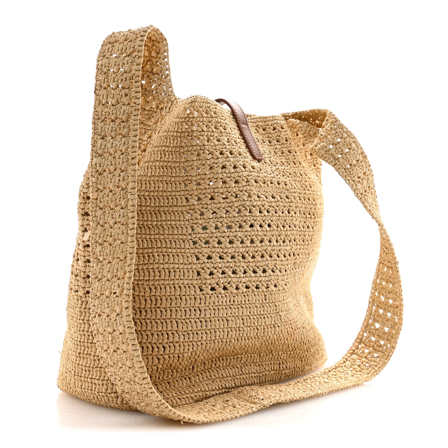 Saint Laurent Raffia Monogram Hobo Naturale 3 of 11