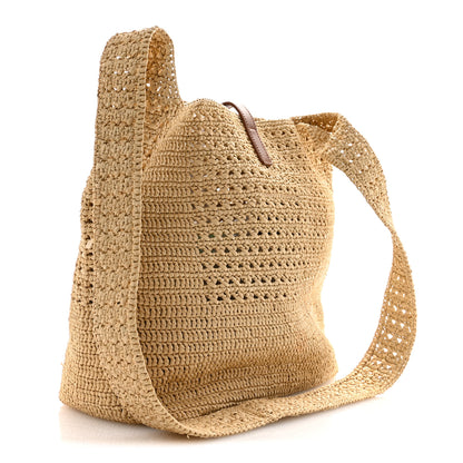 Saint Laurent Raffia Monogram Hobo Naturale 3 of 11