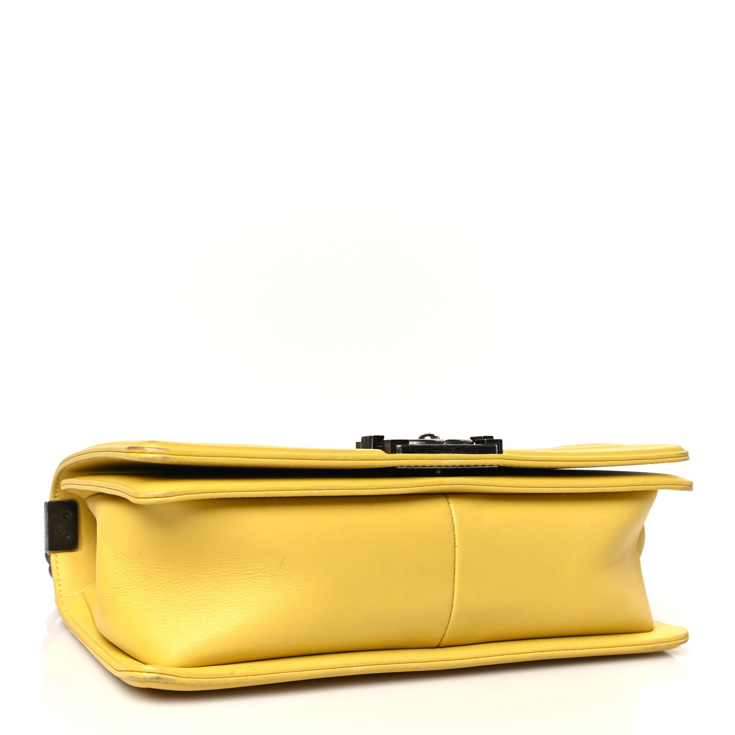 Chanel Calfskin Quilted Medium Boy Flap Yellow 4 of 11