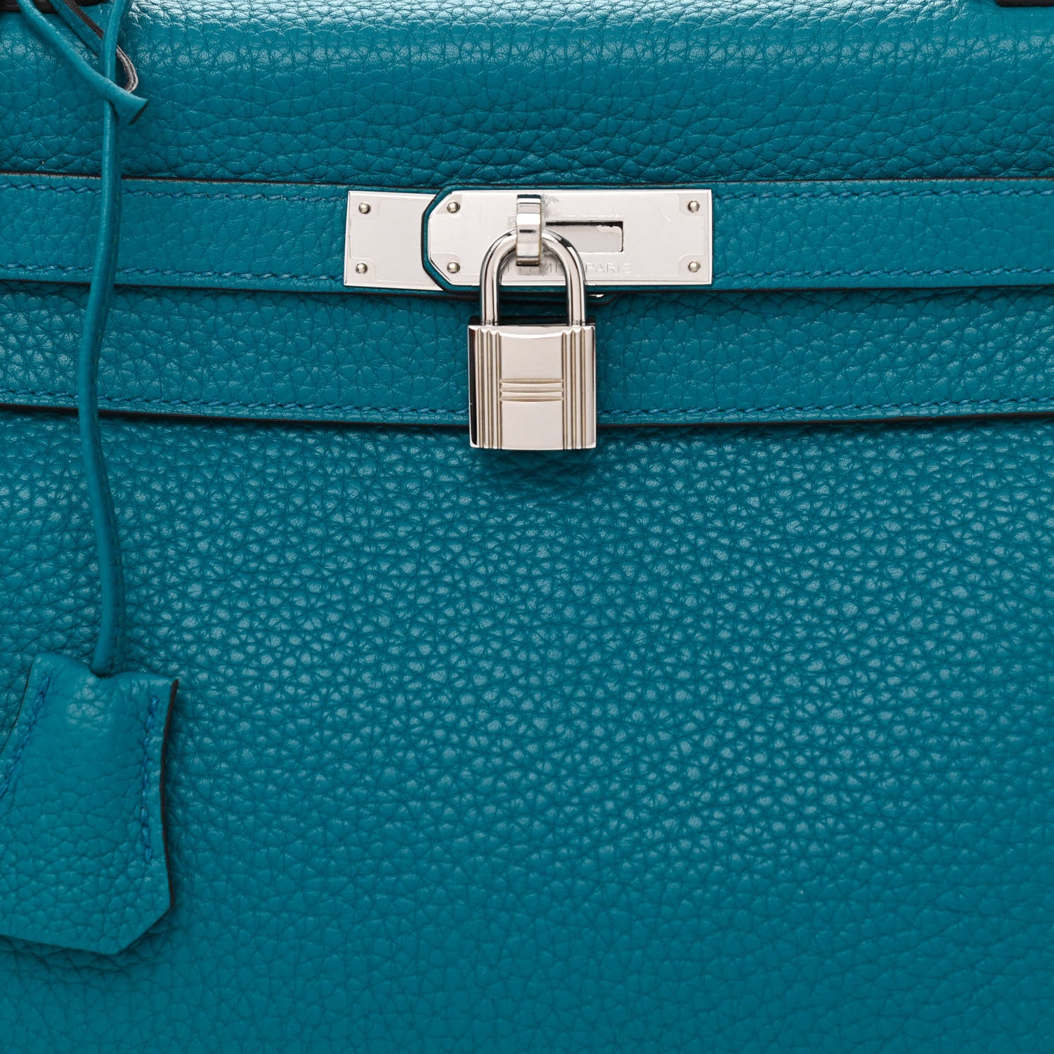 Hermes Taurillon Clemence Kelly Retourne 28 Bleu Izmir 8 of 10