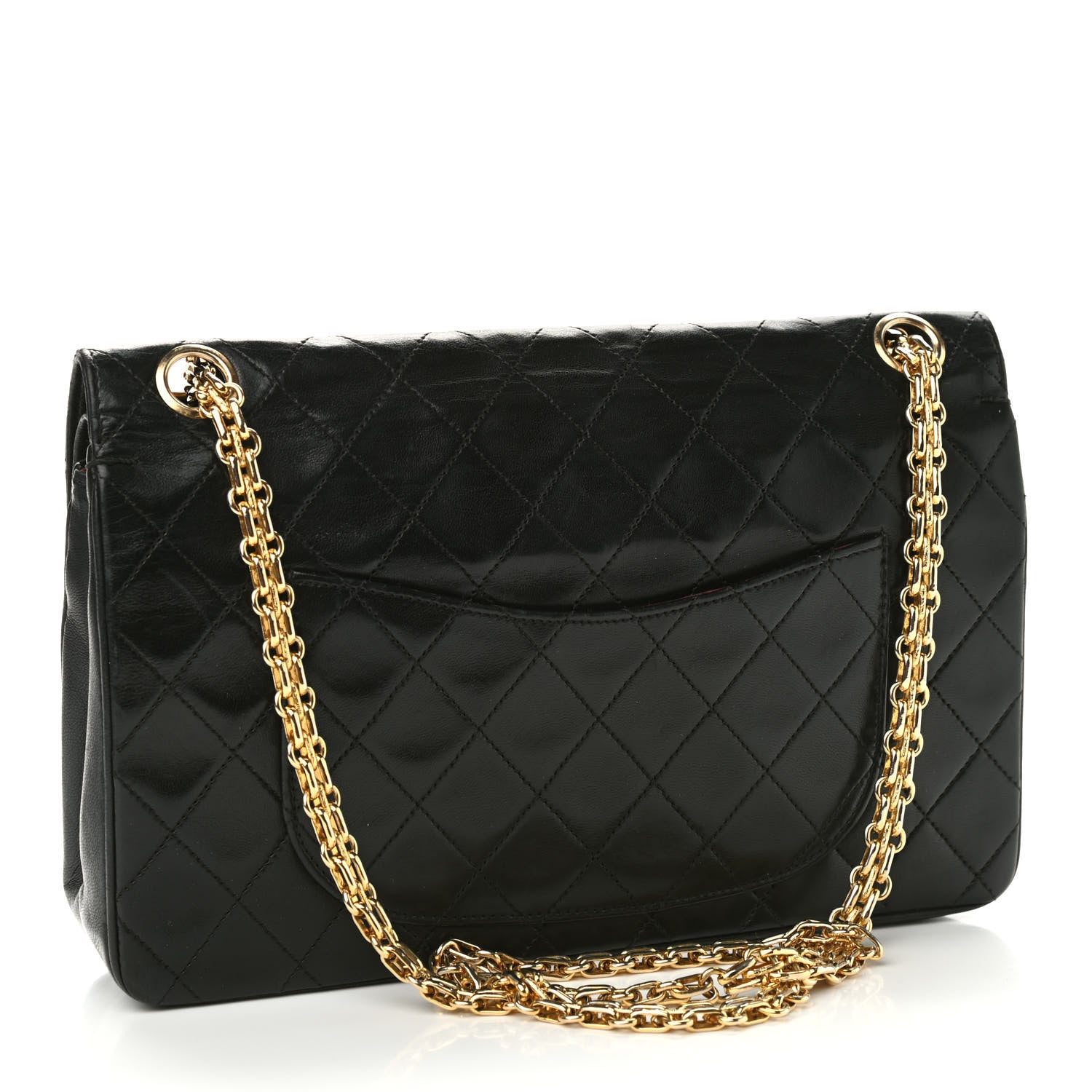 Chanel Lambskin Quilted Medium Double Flap Bijoux Chain Black 3 of 10