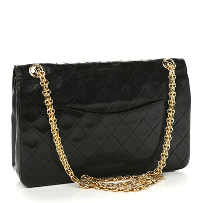 Chanel Lambskin Quilted Medium Double Flap Bijoux Chain Black 3 of 10