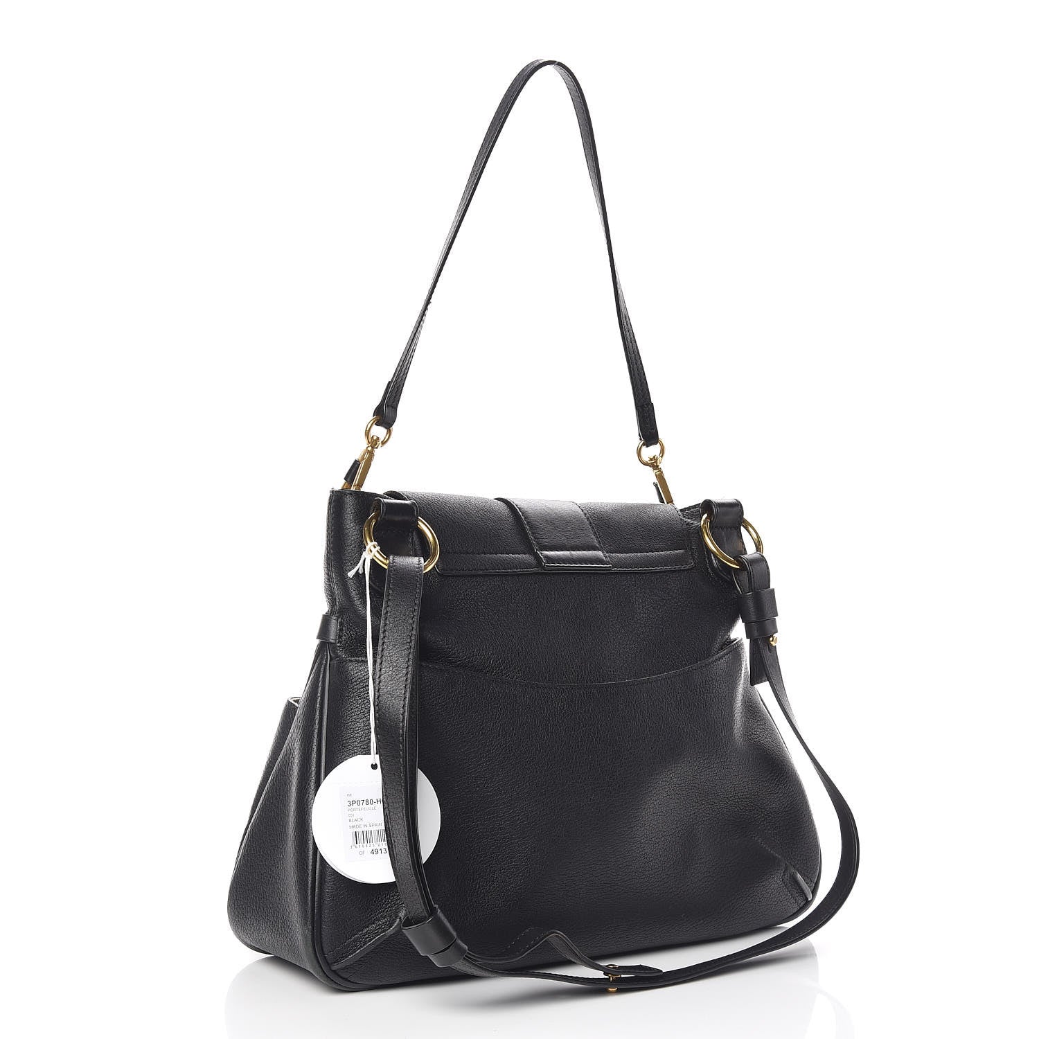Chloe Grained Lambskin Calfskin Medium Lexa Shoulder Bag Black 4 of 14