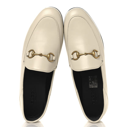Gucci Lambskin Womens Brixton Horsebit Loafers 37 Mystic White 2 of 12