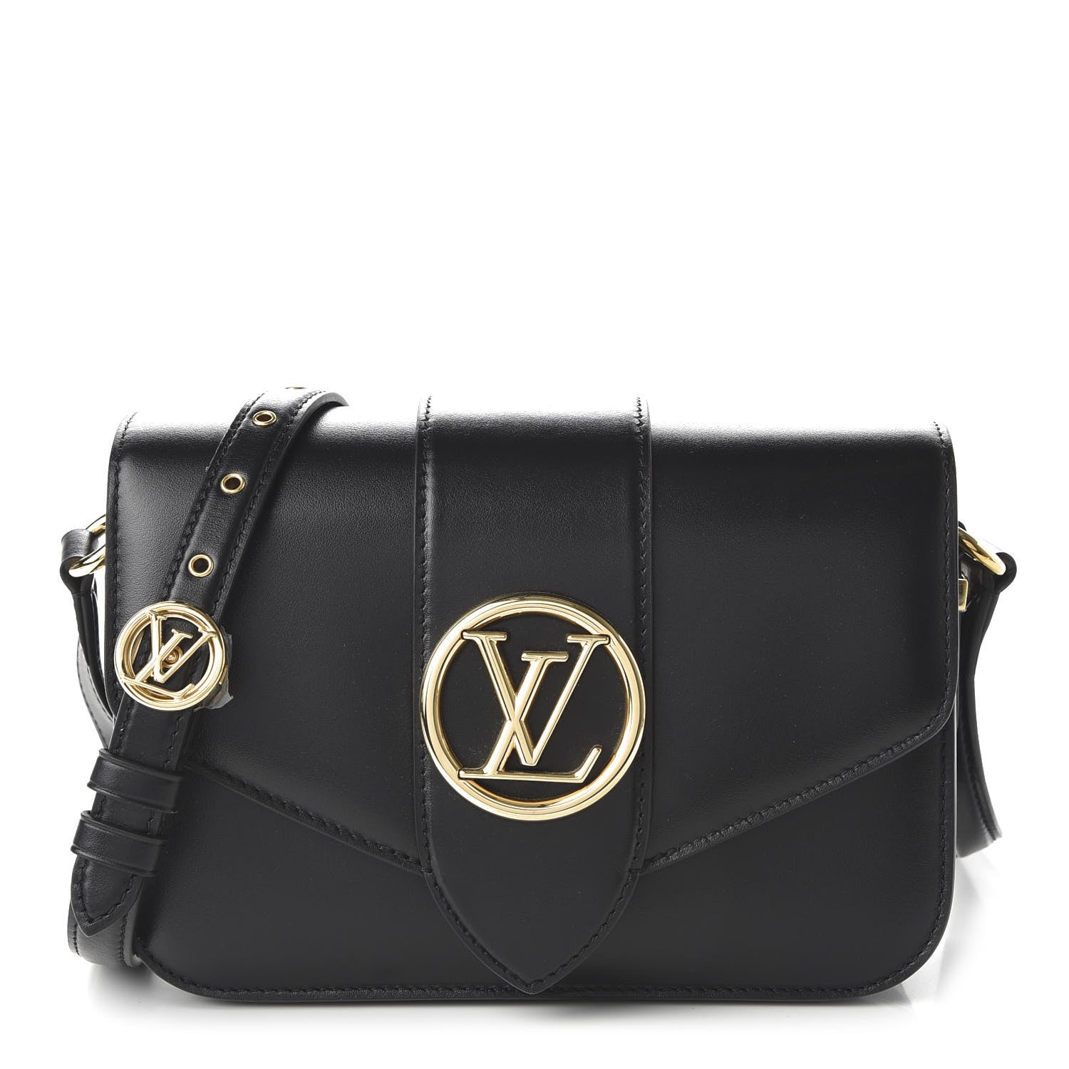 Louis Vuitton Smooth Calfskin LV Pont 9 Black 1 of 9
