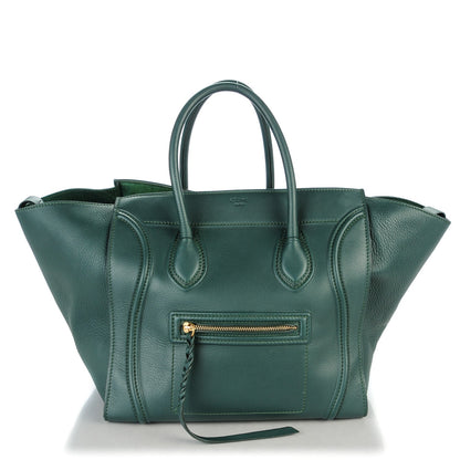 Celine Supple Calfskin Medium Phantom Luggage Bottle Green 1 of 9